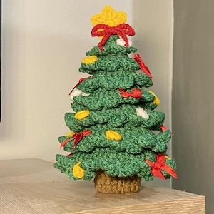 Árbol de Navidad – Decoración navideña hecha a mano – Pequeño regalo de árbol de Navidad – Árbol de Navidad de crochet