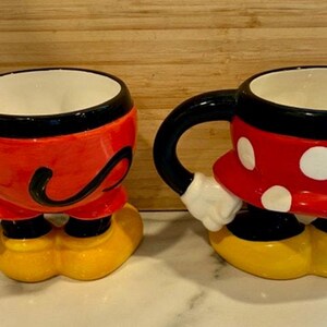 Disney Mickey Minnie Mouse 3D Feet Mug Set Disney Parks Store image 3