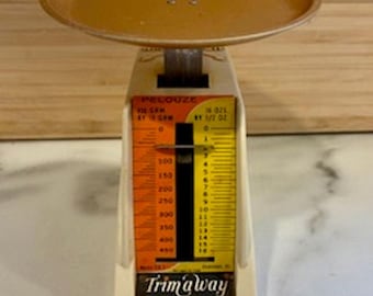 Vintage MCM 1960s Pelouze Trim A Way Dietetic Scale Model TA - 1 Made In USA