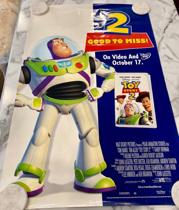 Vintage Walt Disney Toy Story 2 Buzz Lightyear Promo Video Poster