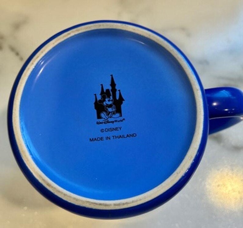 Vintage 1990s Walt Disney World 3D Mickey Mouse Blue Mug 12 Oz image 7