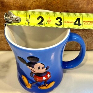 Vintage 1990s Walt Disney World 3D Mickey Mouse Blue Mug 12 Oz image 9