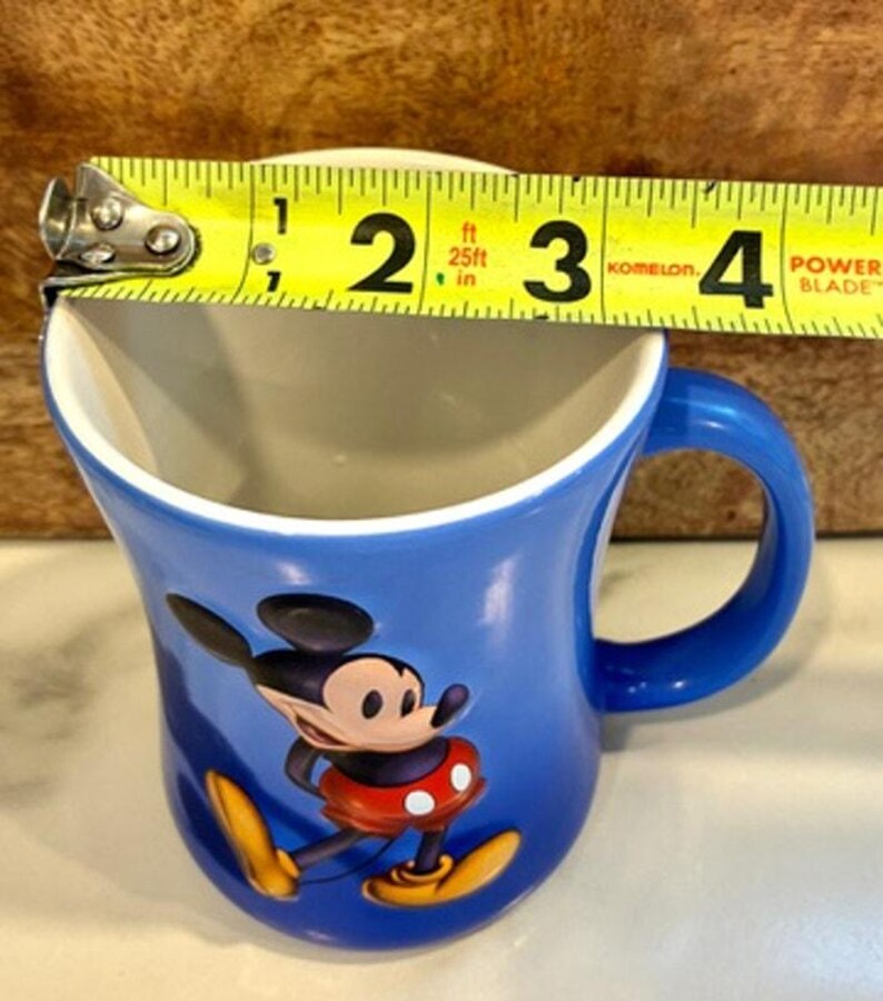Vintage 1990s Walt Disney World 3D Mickey Mouse Blue Mug 12 Oz image 9