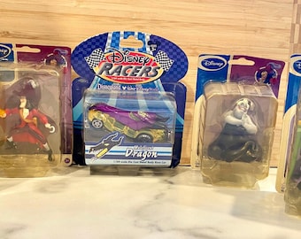 Disney Villains Figurine Lot of 4 w/ Disney Racer Maleficent Dragon - New in Box