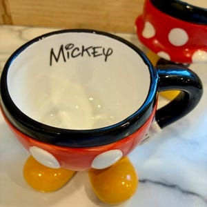 Disney Mickey Minnie Mouse 3D Feet Mug Set Disney Parks Store image 5