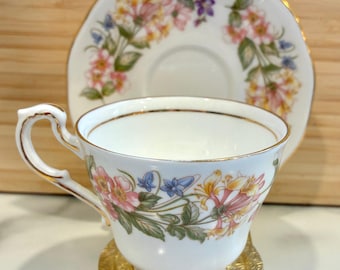 Juego de taza y platillo de porcelana fina Royal Albert Paragon, estilo años 90 - Country Lane