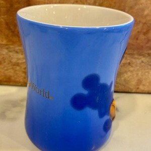 Vintage 1990s Walt Disney World 3D Mickey Mouse Blue Mug 12 Oz image 4