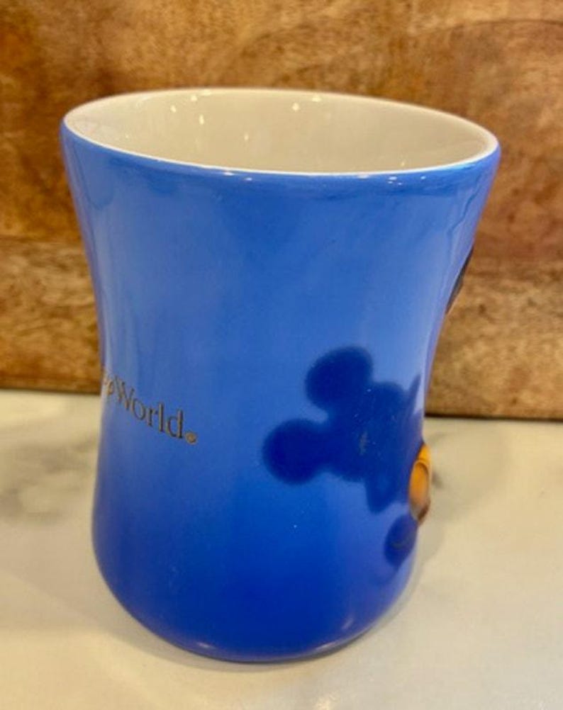 Vintage 1990s Walt Disney World 3D Mickey Mouse Blue Mug 12 Oz image 4