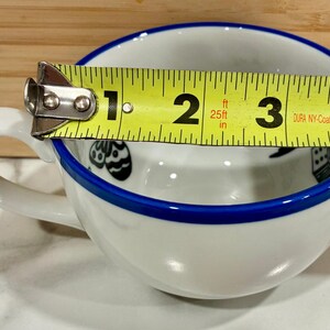 Taza de té blanca y azul con adivinación de la fortuna de Molly Hatch Fortuitous Anthropologie 2012 imagen 7