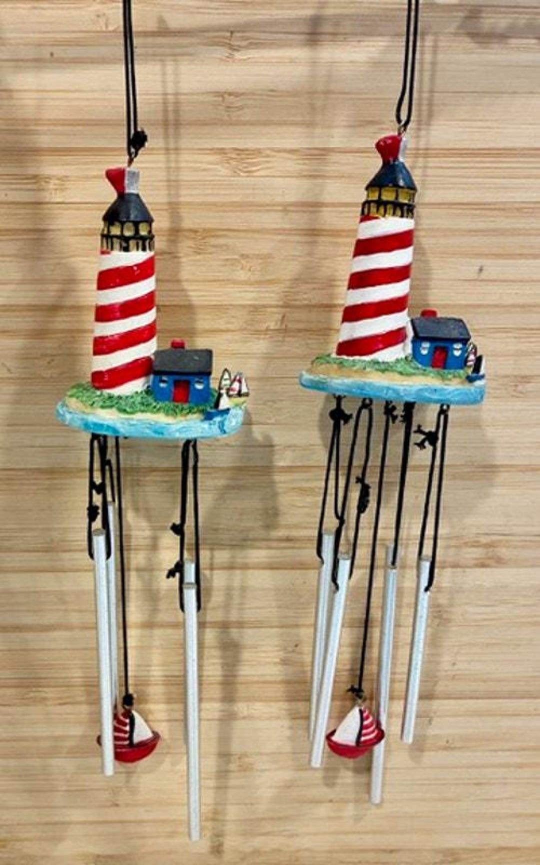 2 Vintage Carol Aldridge Mini Wind Chimes West Quoddy Head