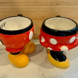 Disney Mickey Minnie Mouse 3D Feet Mug Set Disney Parks Store image 4