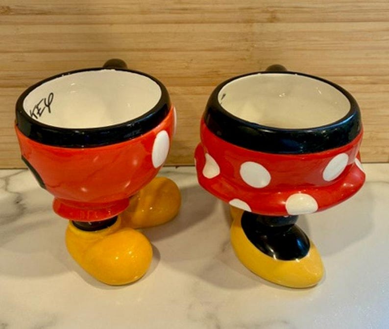 Disney Mickey Minnie Mouse 3D Feet Mug Set Disney Parks Store image 4