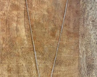 Handmade Clear Chaton Crystal Pendant Necklace Champagne Gold Tone 19”