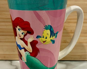 Vintage jaren 1990 Disney The Little Mermaid 12 oz Gibson koffiemok beker