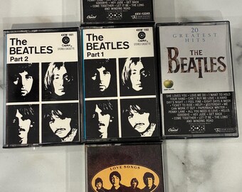 Vintage The Beatles Rock Music Cassette Tape Lot of 5
