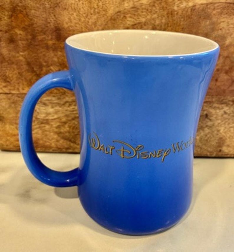 Vintage 1990s Walt Disney World 3D Mickey Mouse Blue Mug 12 Oz image 3