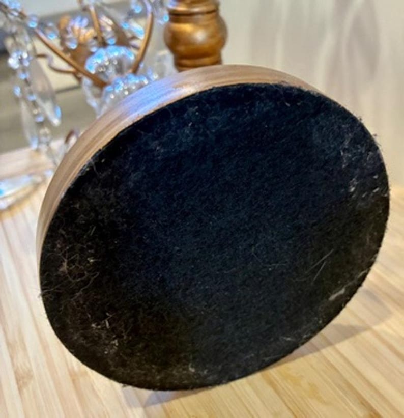 Vintage Pair Opulent Treasures Chandelier Rosette Candle Holders w Crystals image 7