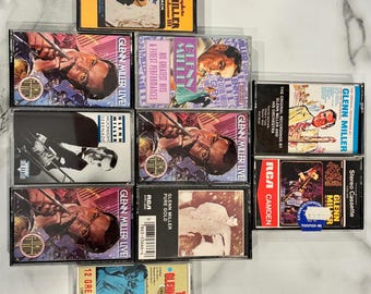 Lote de 10 fitas cassete vintage da Glenn Miller Orchestra Big Band Jazz.