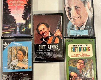 Vintage Chet Atkins Country Guitar Music Cassette Tape Lot of 5