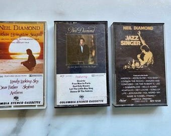 Neil Diamond Cassette Tape Lot of 3 The Jazz Singer Jonathan Livingston Seagull