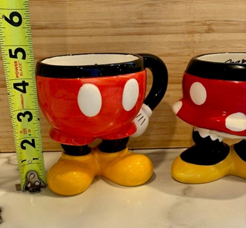 Disney Mickey Minnie Mouse 3D Feet Mug Set Disney Parks Store image 13