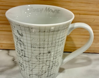2008 Disney Zrike Sketchbook Mickey Mouse noir et blanc 12 oz tasse tasse à café