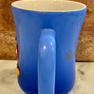 Vintage 1990s Walt Disney World 3D Mickey Mouse Blue Mug 12 Oz image 2