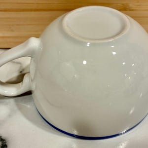Taza de té blanca y azul con adivinación de la fortuna de Molly Hatch Fortuitous Anthropologie 2012 imagen 5