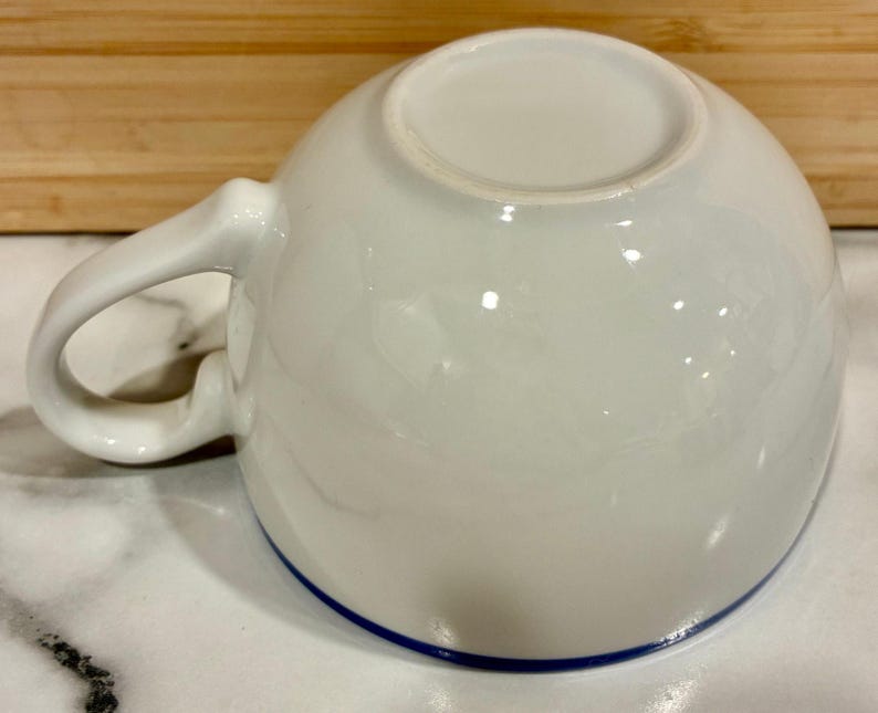 Taza de té blanca y azul con adivinación de la fortuna de Molly Hatch Fortuitous Anthropologie 2012 imagen 5