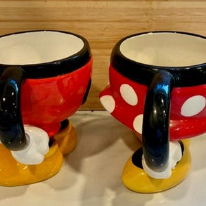 Disney Mickey Minnie Mouse 3D Feet Mug Set Disney Parks Store image 2