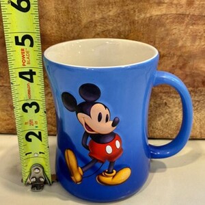 Vintage 1990s Walt Disney World 3D Mickey Mouse Blue Mug 12 Oz image 8