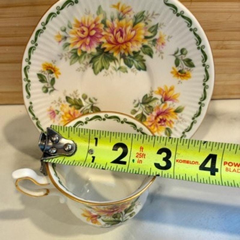 Queens by Rosina Bone China Flower of the Month Tea Cup & Saucer
