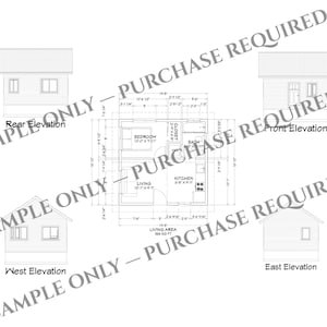 Tiny Home Concept Plan – 366 sq ft – 1 Bed, 1 Bath