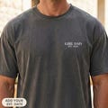 Comfort Colors Girl Dad Shirt Personalized EST Tee Minimalist Dad of Girls Gift New Dad Shirt Fathers Day Gift for Daddy Custom Date product logo