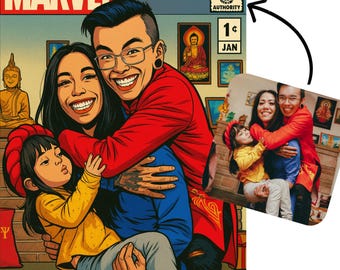 Portada de cómic personalizada, foto a pop art retro (descarga digital)