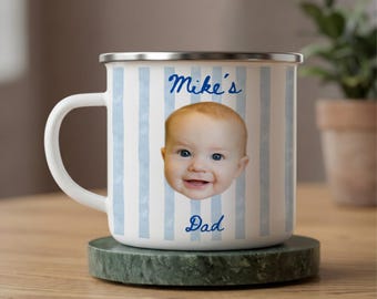 Personalized Baby Face Mug from Photo, Custom Mom Dad Mug, First Fathers Day Gift, New Parent Coffee Cup, Grandparents Gift