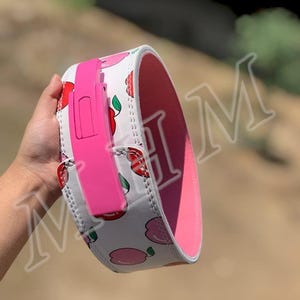 Peach Pattern Powerlifting Belt | Weightlifting Belt | Lever Belt | Leather Belt | Powerlifting Belt | Anime Belt | Squats Belt