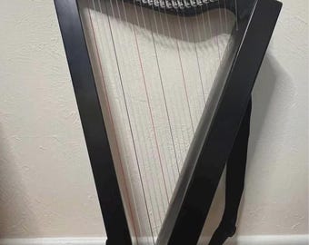 Arpa celta de palisandro de 26 cuerdas, hecha a mano, estilo irlandés, con palancas. Instrumento musical ideal para principiantes y músicos. Regalo perfecto.