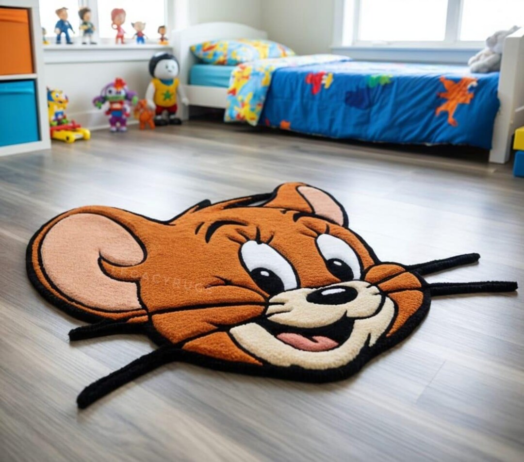 Mouse Pad Tuft Rug Handmade Cartoon Mouse Rug – Tufted Kids Room Carpet - Etsy