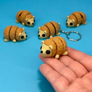 Baby Hedgehog Keychain | Mini Articulated 3D Printed Desk Toy