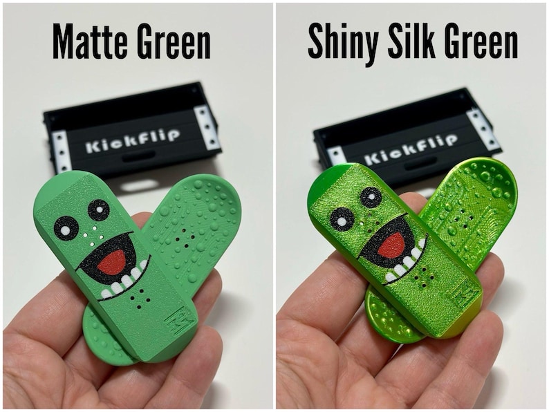 Kickflip Magnetic Skateboard Fidget Toy with Sliding Case Option | Glow in the Dark, Various Colours image 11