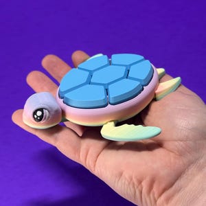 Sea Turtle Shell Multi-Clicker Fidget Toy with 7 Switches