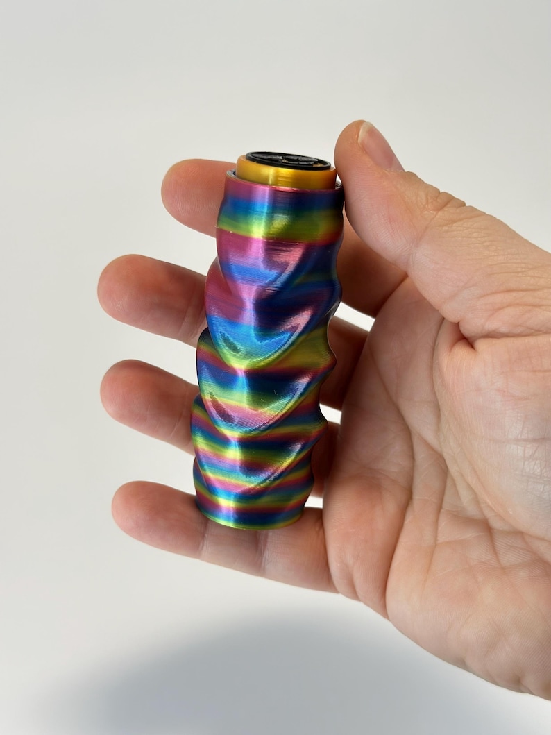 Tactile Clicky Stick Roller: 3D Printed Fidget Toy with Wrist Strap | Spike Fidget imagen 8