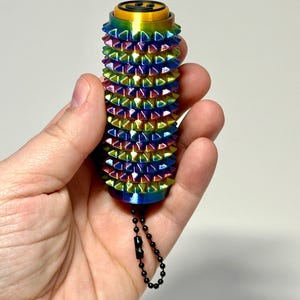 Tactile Clicky Stick Roller: 3D Printed Fidget Toy with Wrist Strap | Spike Fidget imagen 13