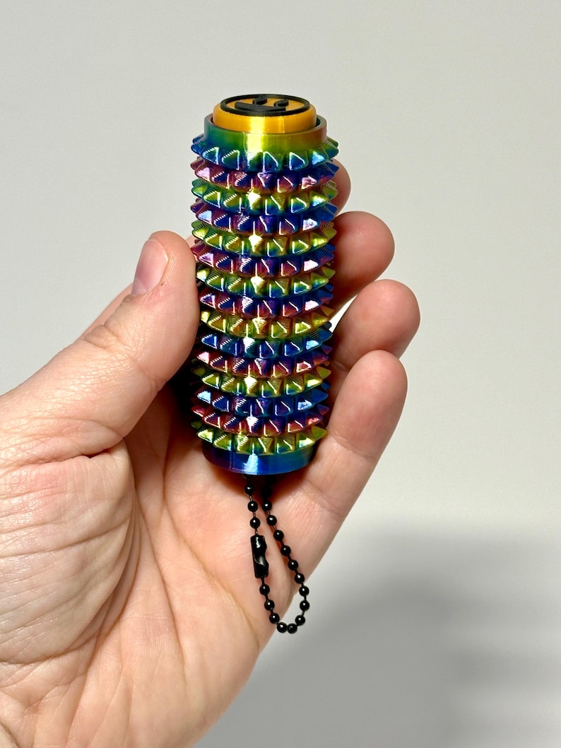 Tactile Clicky Stick Roller: 3D Printed Fidget Toy with Wrist Strap | Spike Fidget imagen 13