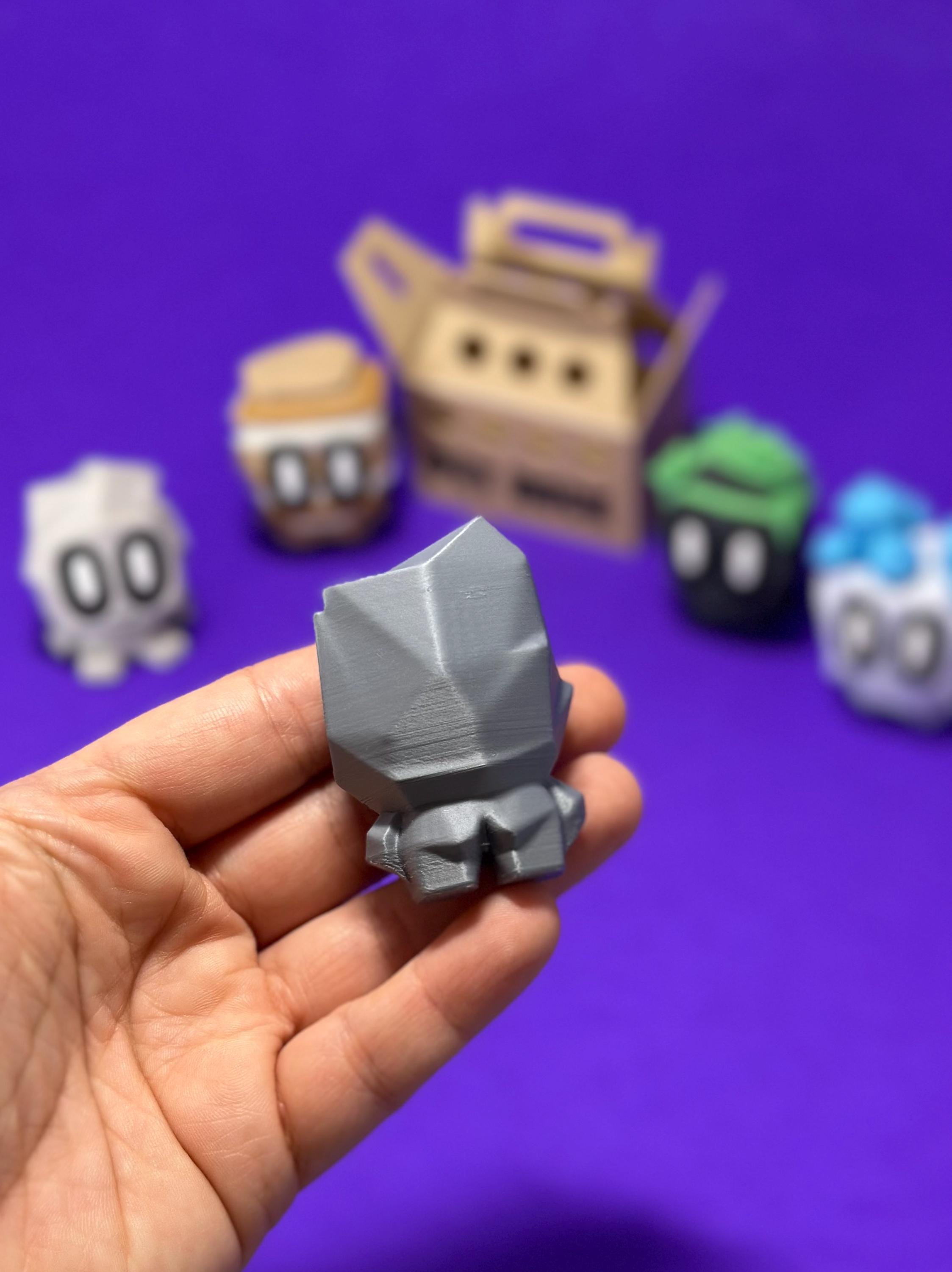 Blob Lab Rock Pet W/ Optional Box | Collectible Kawaii Companion | 3D ...