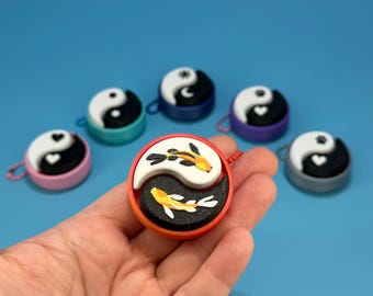 Clicker Dual Fidget imprimé en 3D, jouet de bureau Yin Yang, option porte-clés