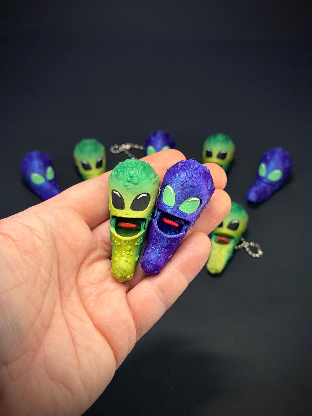 Alien Pickle Keychain Fidget Toy | Funny Gag Gift for UFO Enthusiasts ...