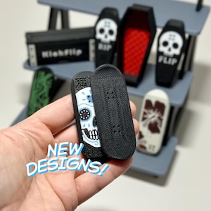 Kickflip Magnetic Skateboard Fidget Toy with Sliding Case Option  | Glow in the Dark, Various Colours