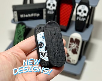 Kickflip Magnetic Skateboard Fidget Toy with Sliding Case Option  | Glow in the Dark, Various Colours